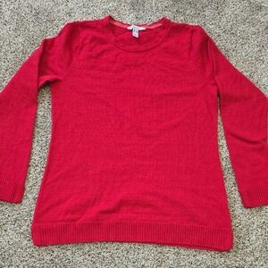 Isaac Mizrahi Vibrant Red Crew Neck Sweater